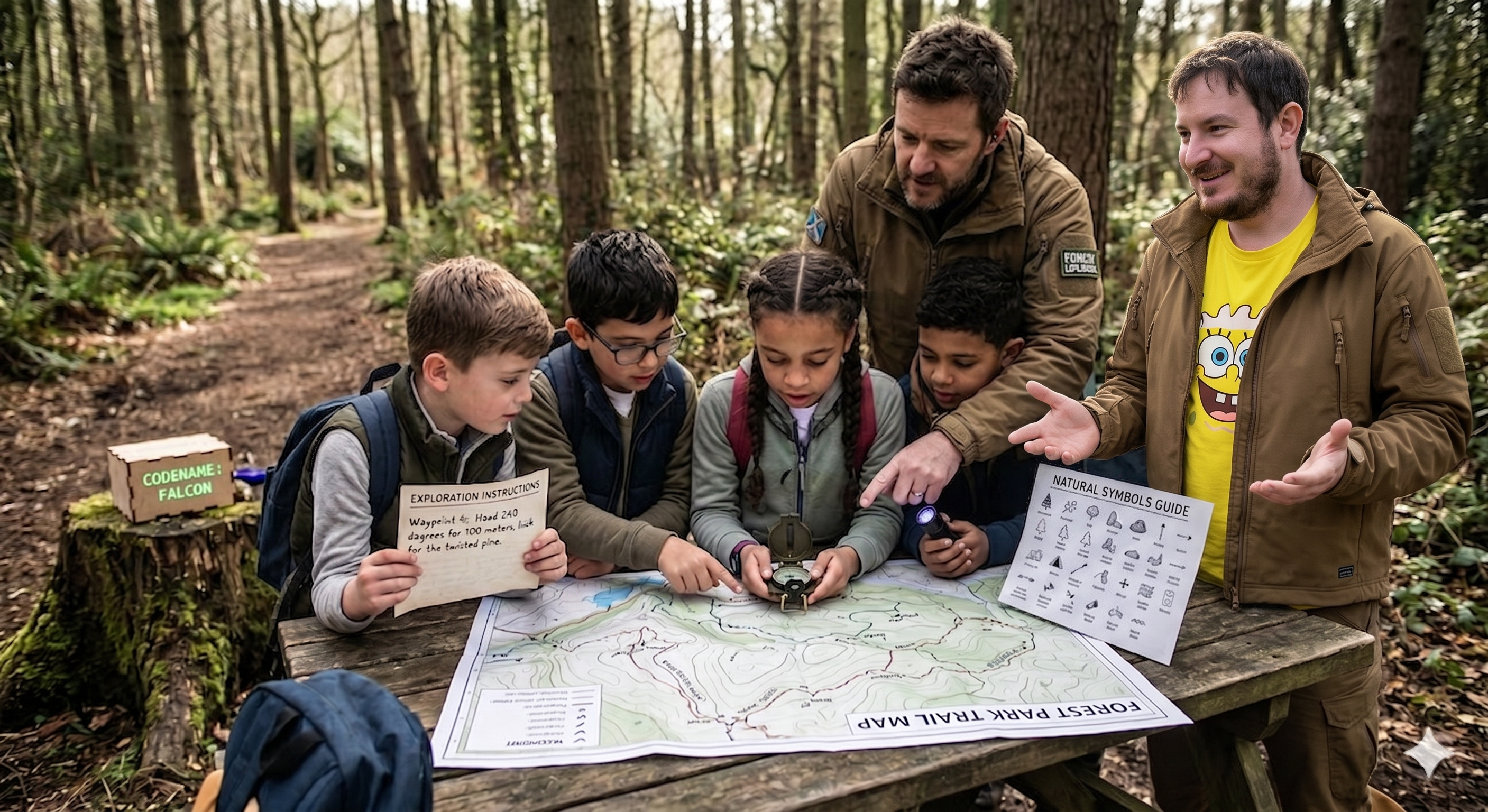 英語のミッションに挑戦する謎解き体験のイメージ